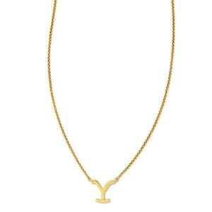 NWT $60 Kendra Scott x Yellowstone Dutton 14K Gold Plated Small Short Y Necklace